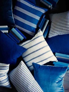 Blue cushion collection